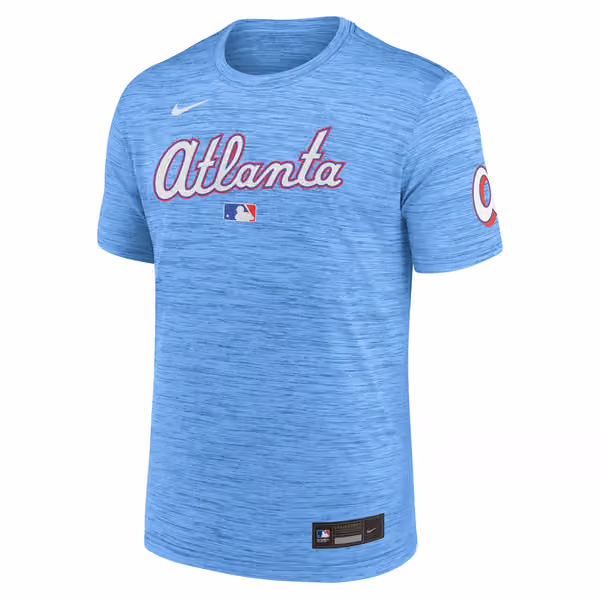 Atlanta Braves City Connect 2026 MLB Authentic Velocity T-Shirt Blue view 1
