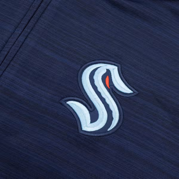 Seattle Kraken G-III Power Forward NHL Track Jacket Navy view 3
