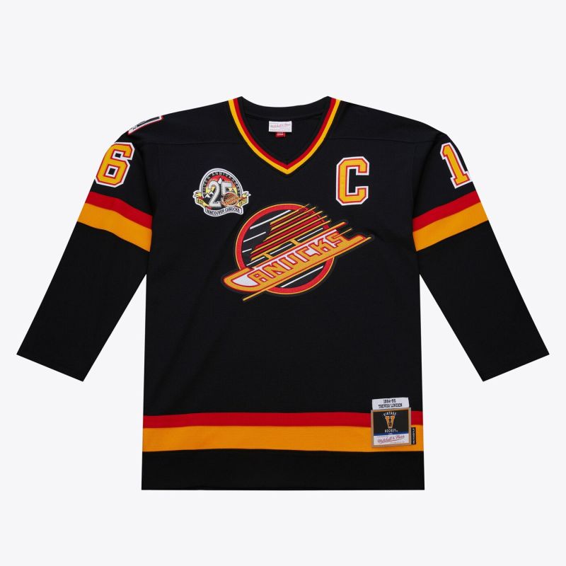 Trevor Linden #16 Vancouver Canucks 1994-95 Premium Power Play NHL Jersey Black view 2