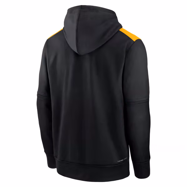 Pittsburgh Pirates 2025 MLB Authentic Performance Therma Hoodie Black view 2
