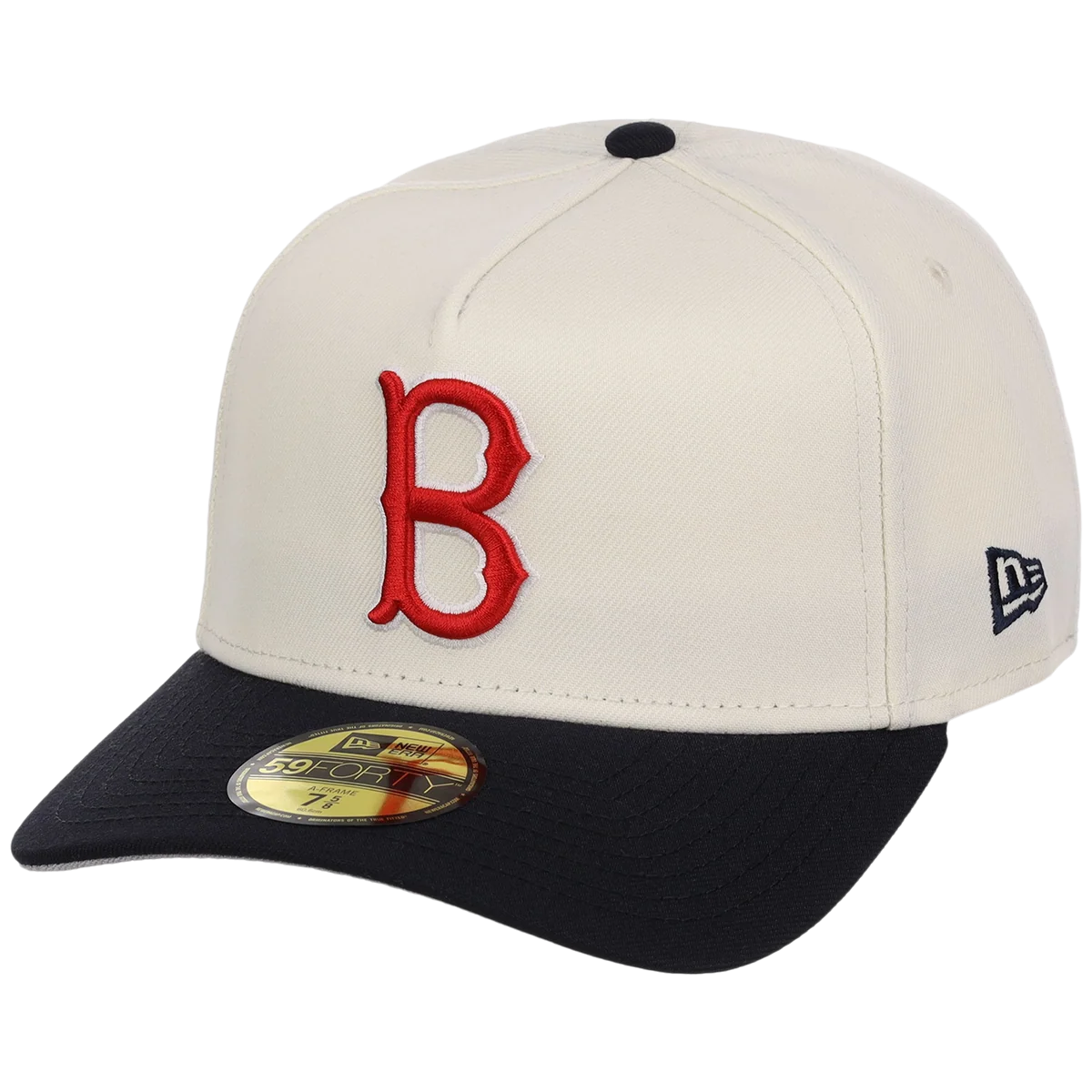 Boston Red Sox MLB Heritage Chrome New Era 59FORTY detail view