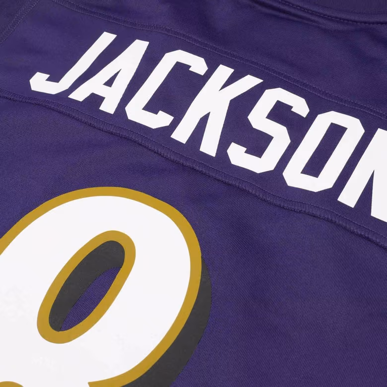Lamar Jackson #8 Baltimore Ravens Nike Game Football NFL Jersey Purple view 3