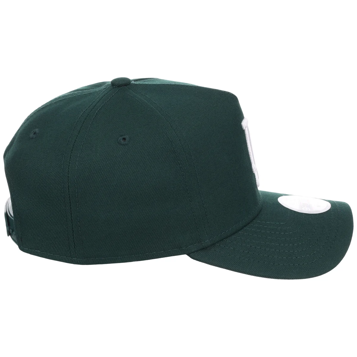 Los Angeles Dodgers Women's New Era 9FORTY Dark Green A-Frame detail view