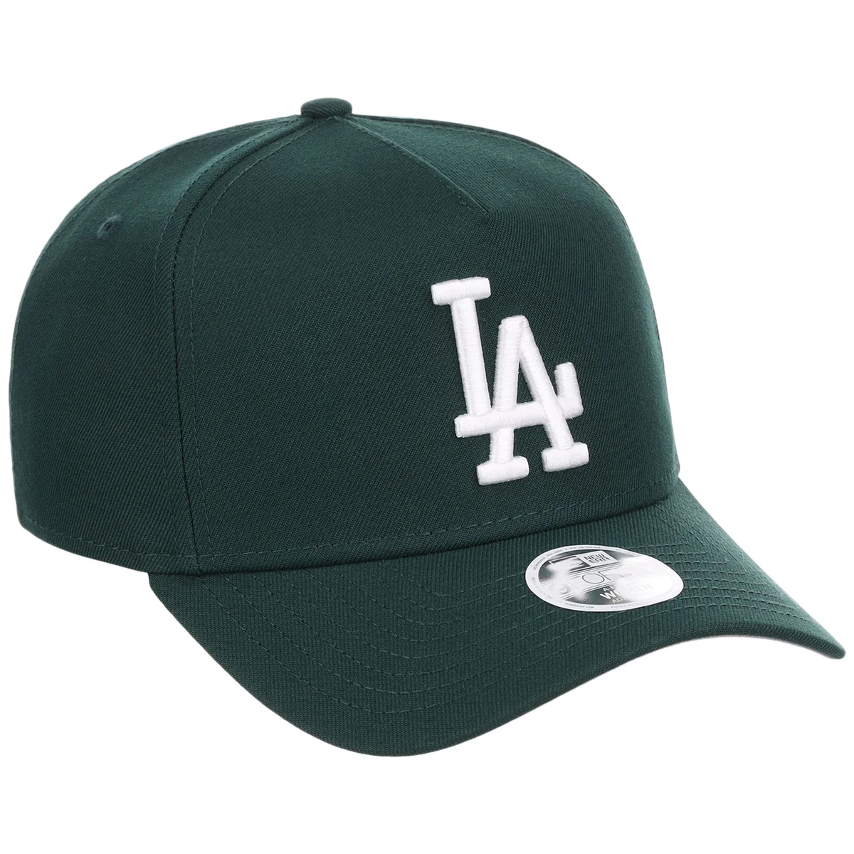 Los Angeles Dodgers Women's New Era 9FORTY Dark Green A-Frame front view