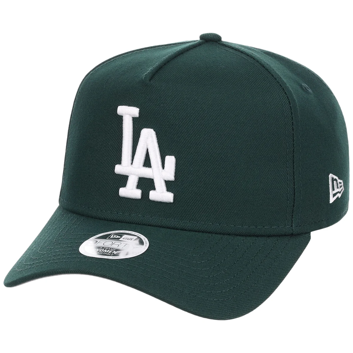 Los Angeles Dodgers Women's New Era 9FORTY Dark Green A-Frame detail view