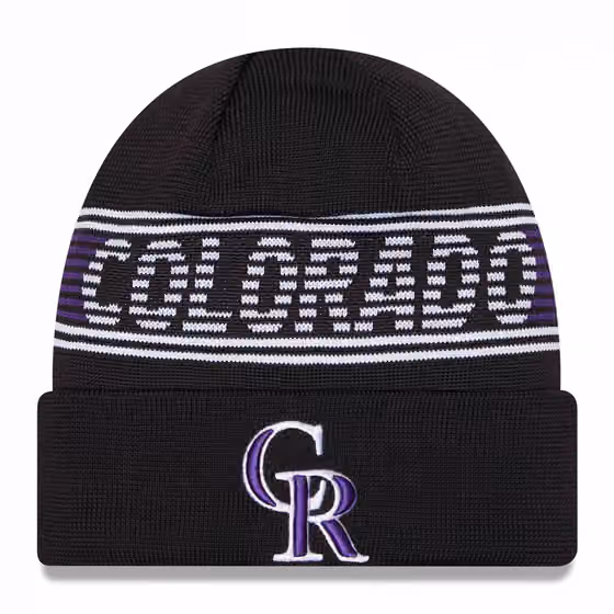 Colorado Rockies Authentic 2024 MLB Clubhouse New Era Beanie Knit product photo