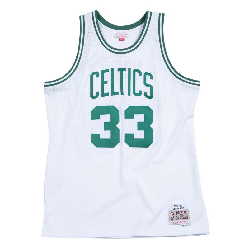 Larry Bird #33 Boston Celtics 1985-86 Mitchell & Ness Swingman NBA Jersey White view 1