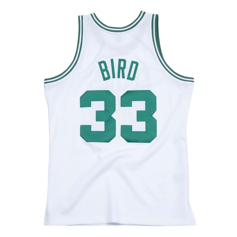 Larry Bird #33 Boston Celtics 1985-86 Mitchell & Ness Swingman NBA Jersey White view 2