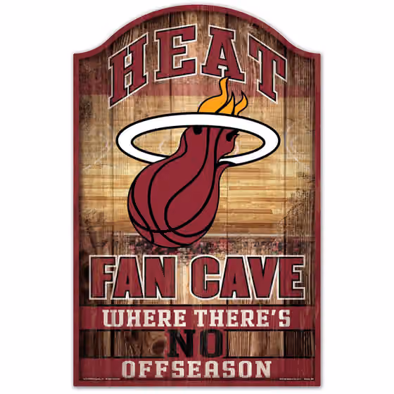 Miami Heat WinCraft NBA Fan Cave Wood Sign view 1