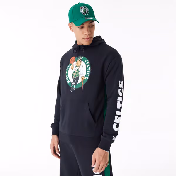 Boston Celtics Mesh Panel New Era Oversized NBA Hoodie view 1