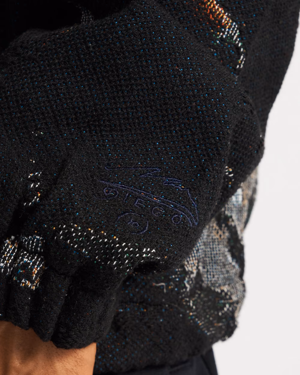 Jersevo Custom Personalized Maradona collection Goal Of The Century Tapestry Hoodie left sleeve detail