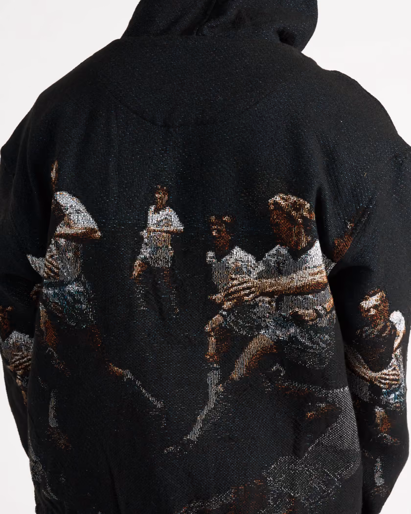 Jersevo Custom Personalized Maradona collection Goal Of The Century Tapestry Hoodie detail view 7