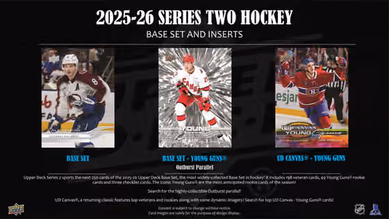 2025/26 Upper Deck Series 2 Hockey NHL Blaster Box view 2
