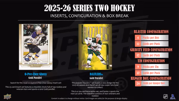 2025/26 Upper Deck Series 2 Hockey NHL Blaster Box view 4