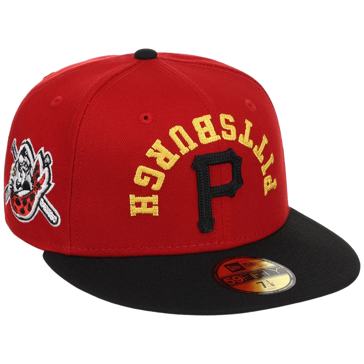 Pittsburgh Pirates MLB Flipmode 2.0 New Era 59FIFTY (Red/Black/Gray) front view