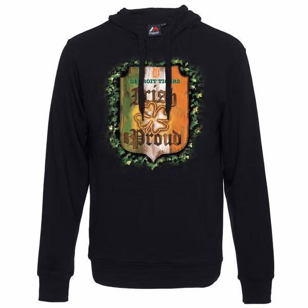 Detroit Tigers St. Patrick's Day Shamrock MLB Hoodie view 1