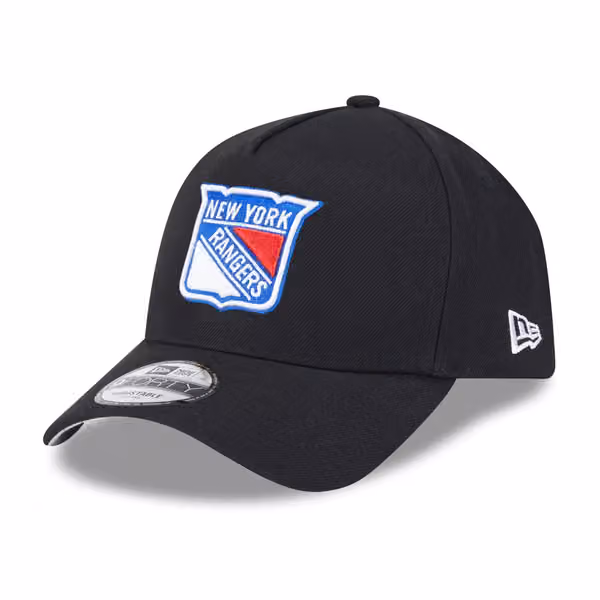 New York Rangers New Era 9FORTY A-Frame Trucker NHL Cap Black product photo