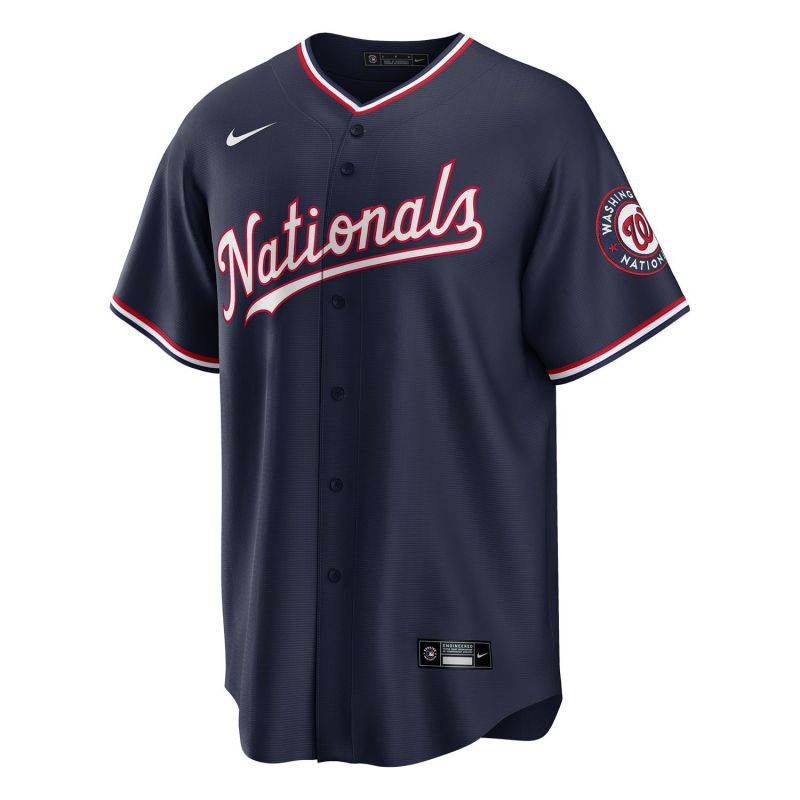 Washington Nationals Nike MLB Alternate Road Jersey Navy view 1