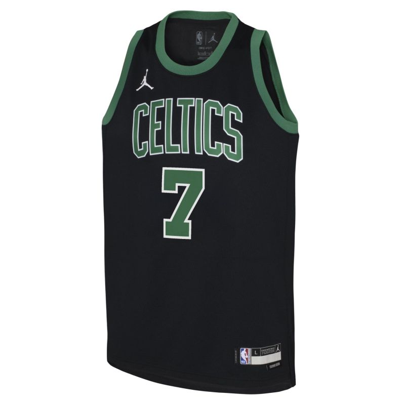 Jaylen Brown #7 Boston Celtics Statement Swingman NBA Jersey Black (YOUTH) view 2