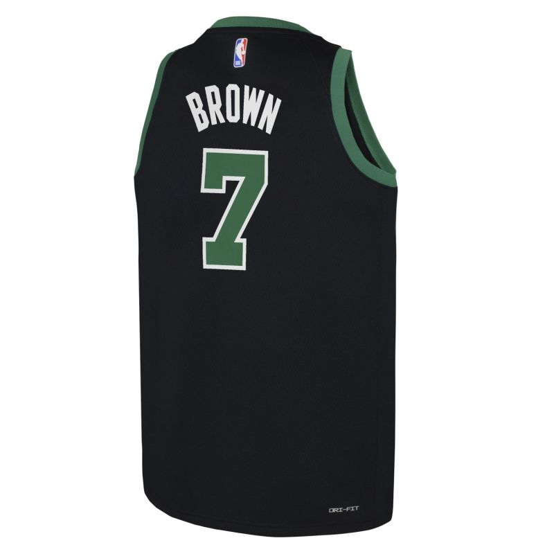 Jaylen Brown #7 Boston Celtics Statement Swingman NBA Jersey Black (YOUTH) view 3