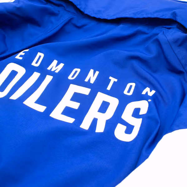 Edmonton Oilers NHL Quarter Zip Windbreaker Jacket Blue view 6