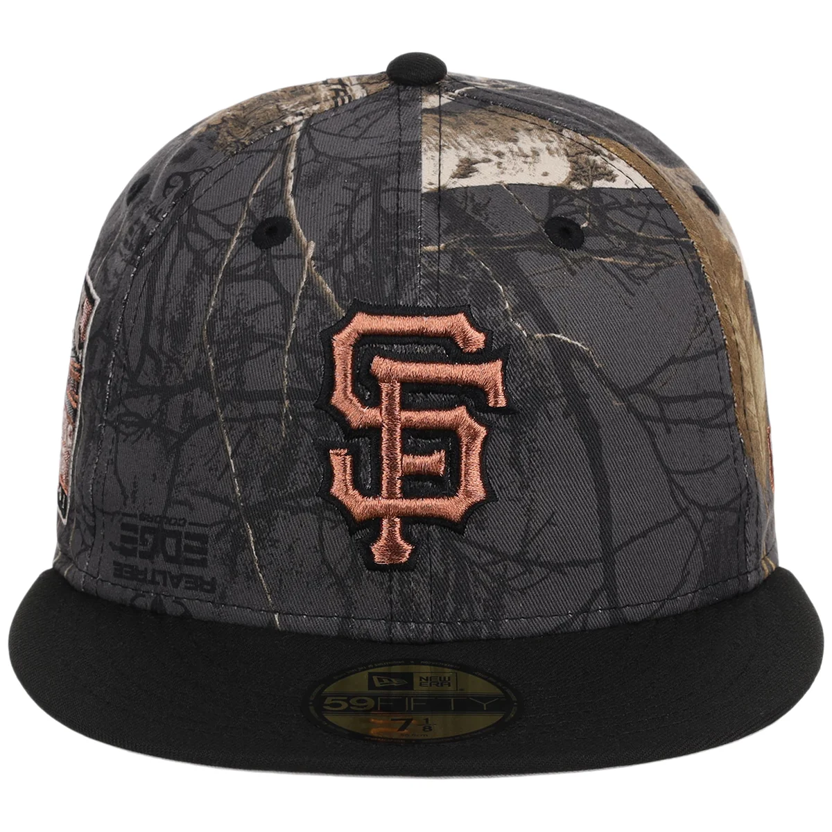 San Francisco Giants MLB Black Realtree 2-TONE Black & Copper New Era 59FIFTY detail view