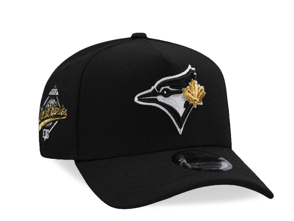 New Era Toronto Blue Jays World Series 1993 Black Prime Edition 9Forty A Frame Snapback Hat front