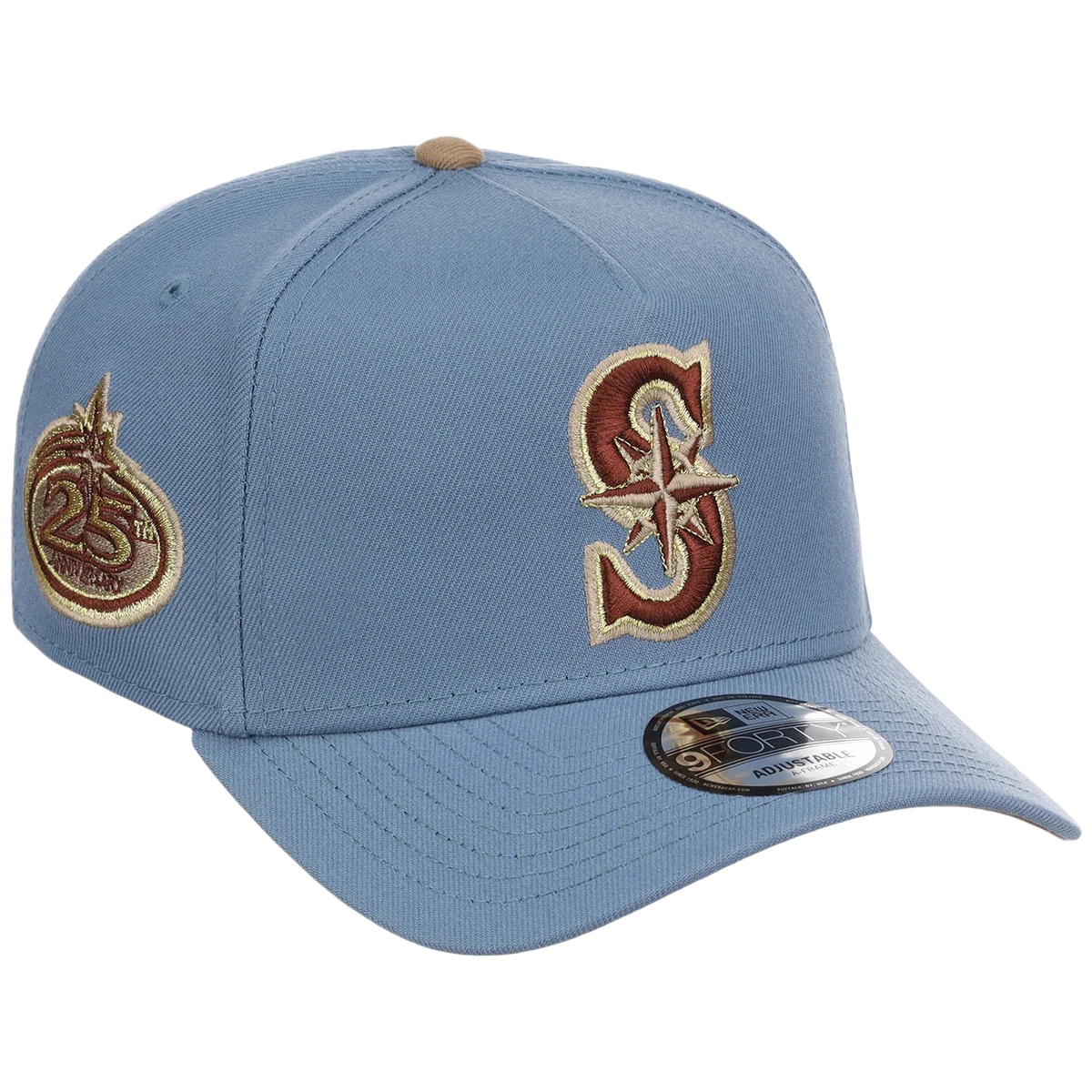 Seattle Mariners MLB Golden Fade New Era 9FORTY front view