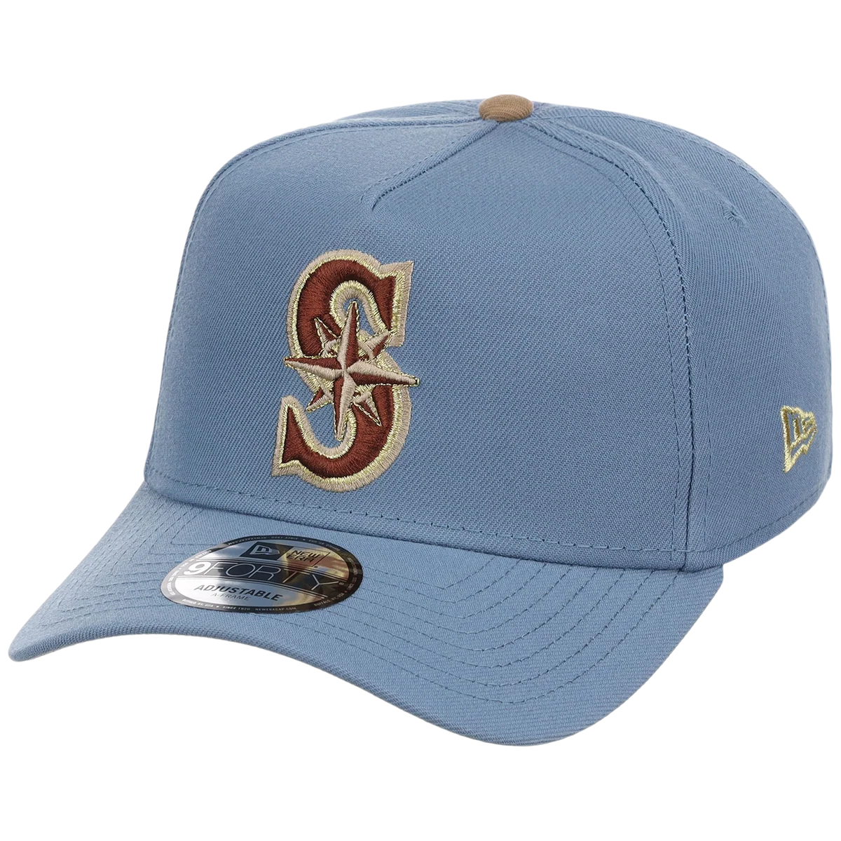 Seattle Mariners MLB Golden Fade New Era 9FORTY detail view