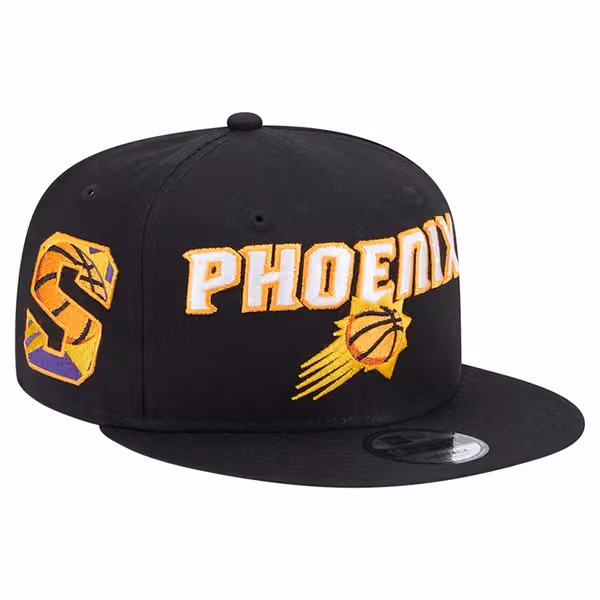Phoenix Suns Side Patch New Era 9FIFTY Snapback NBA Cap Black product photo