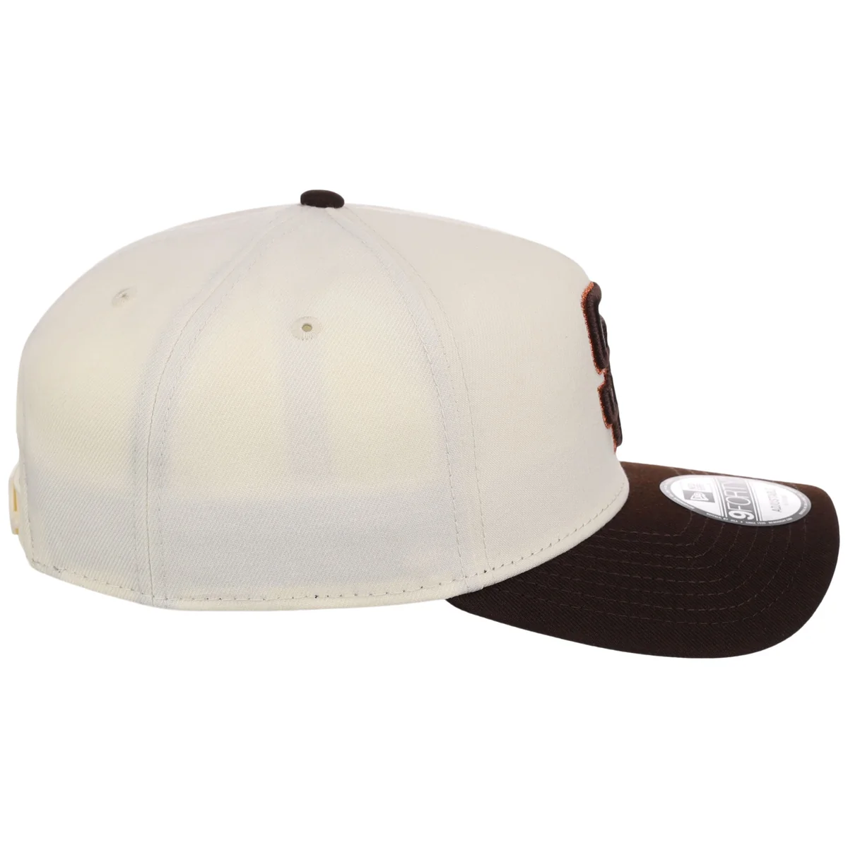San Diego Padres MLB Chrome x Burnt Wood FASHION CORE New Era 9FORTY A-Frame detail view