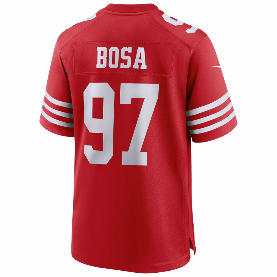 Nick Bosa #97 San Francisco 49ers Nike Game NFL Football Jersey Red view 3