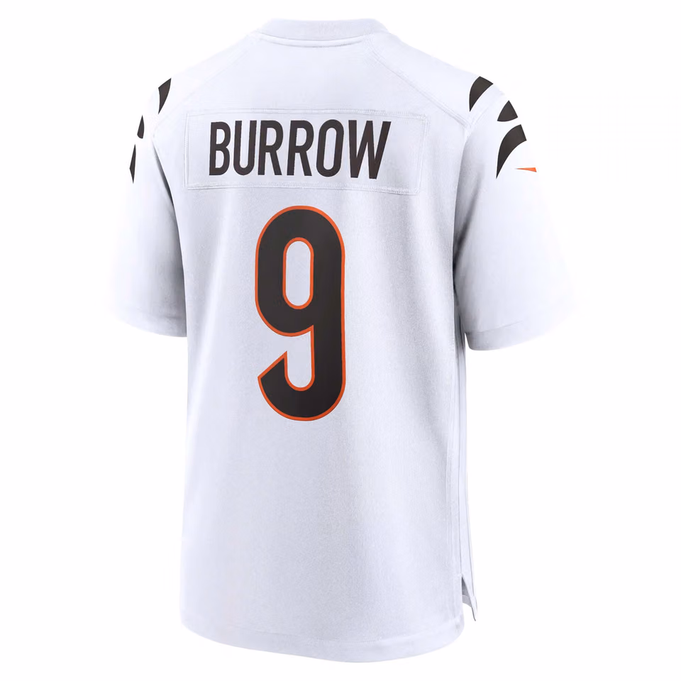Joe Burrow #9 Cincinnati Bengals Nike Game NFL Football Jersey White view 3