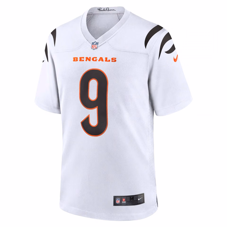 Joe Burrow #9 Cincinnati Bengals Nike Game NFL Football Jersey White view 2