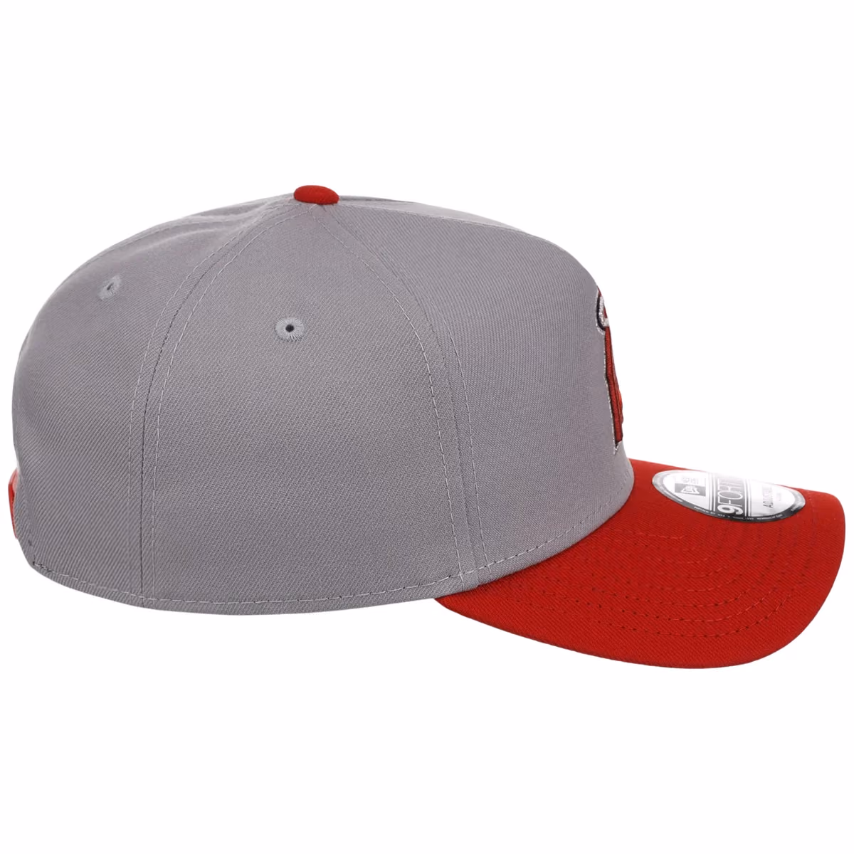 Anaheim Angels MLB Gray OTC FASHION CORE New Era 9FORTY A-Frame detail view