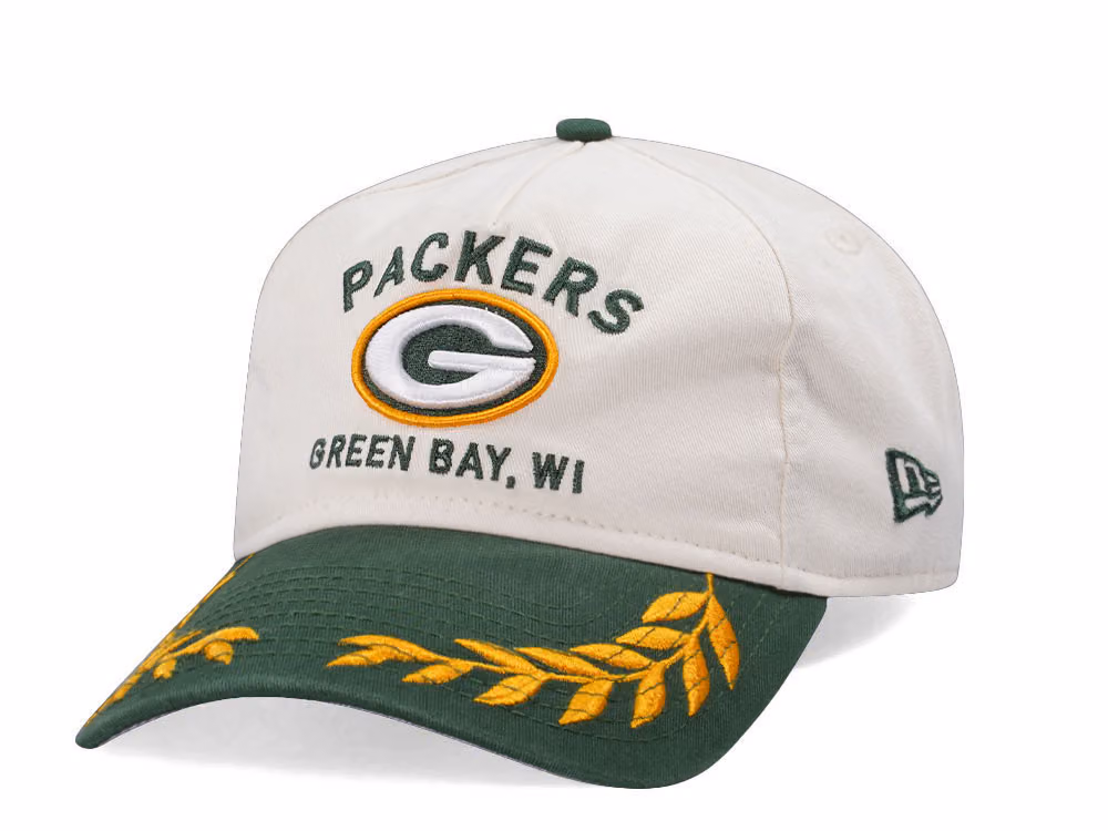 New Era Green Bay Packers 2025 Draft Edition 9Twenty A Frame Strapback Hat front