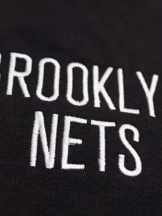 Brooklyn Nets Letterman Hooded NBA Jacket Black view 4
