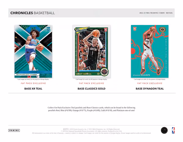 2022/23 Panini Chronicles Basketball NBA Fat-Pack Box view 4