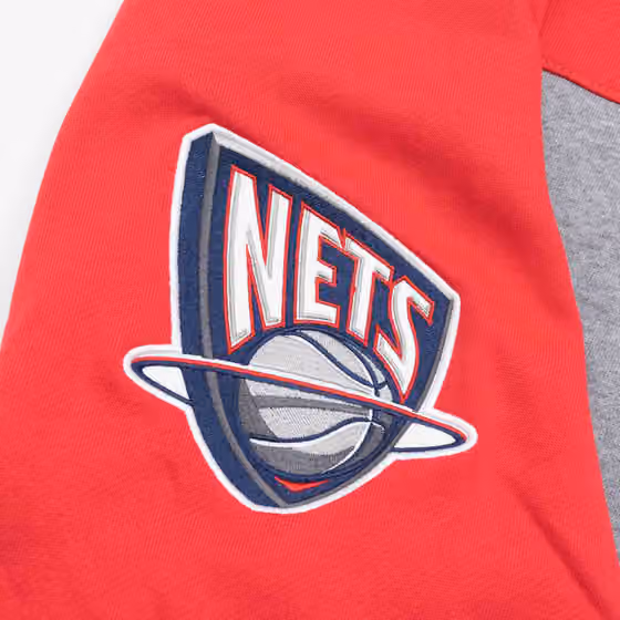 New Jersey Nets Mitchell & Ness Color Blocked NBA Fleece Hoodie view 4
