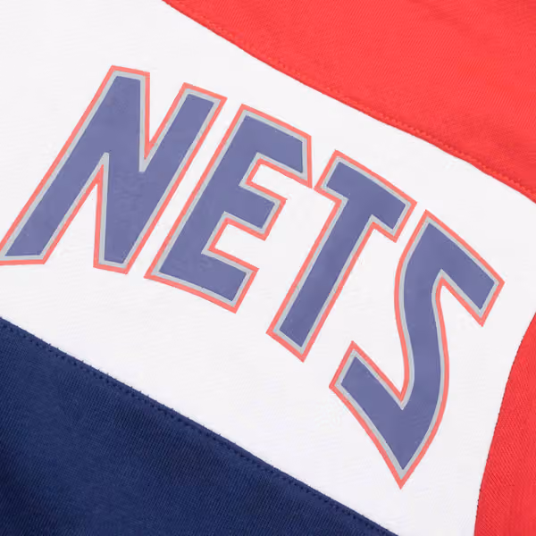 New Jersey Nets Mitchell & Ness Color Blocked NBA Fleece Hoodie view 3
