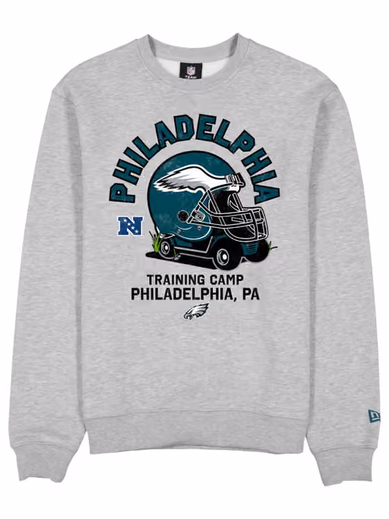 Philadelphia Eagles NFL Training Golf Cart Crew Neck Sweater Gray view 1