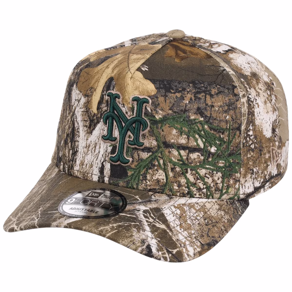 New York Mets MLB Realtree FASHION CORE New Era 9FORTY A-Frame detail view