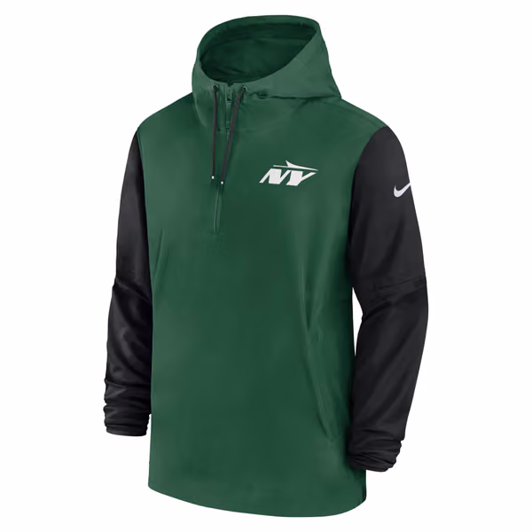 New York Jets 2024 NFL Sideline Pre-Game Nike Lightweight Player Jacket Green view 2