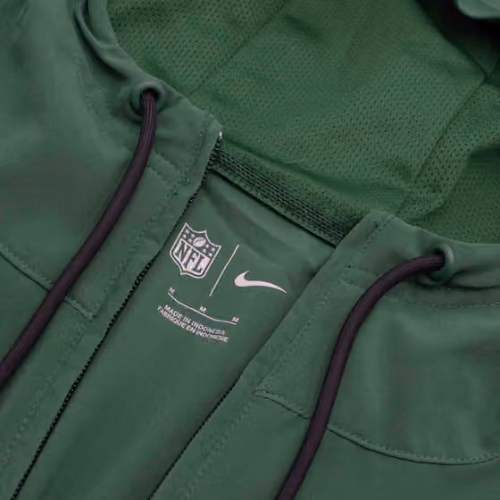 New York Jets 2024 NFL Sideline Pre-Game Nike Lightweight Player Jacket Green view 6