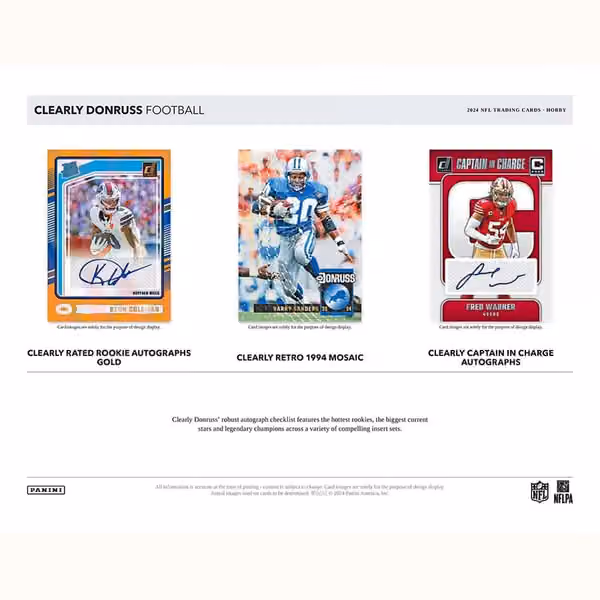2024 Panini Clearly Donruss Football NFL Hobby Box view 3