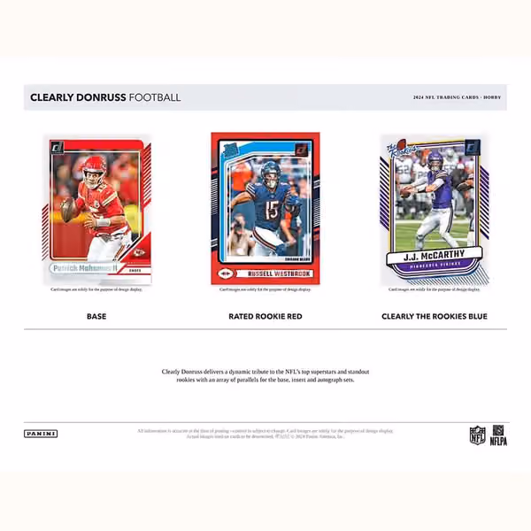 2024 Panini Clearly Donruss Football NFL Hobby Box view 2