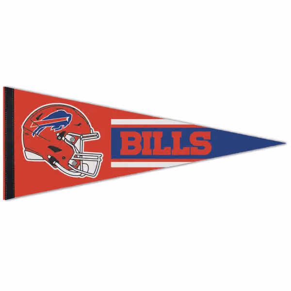 Buffalo Bills Red Helmet Premium NFL Pennant view 1