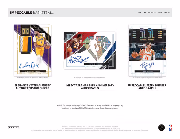2021/22 Panini Impeccable Basketball Hobby Box NBA view 3