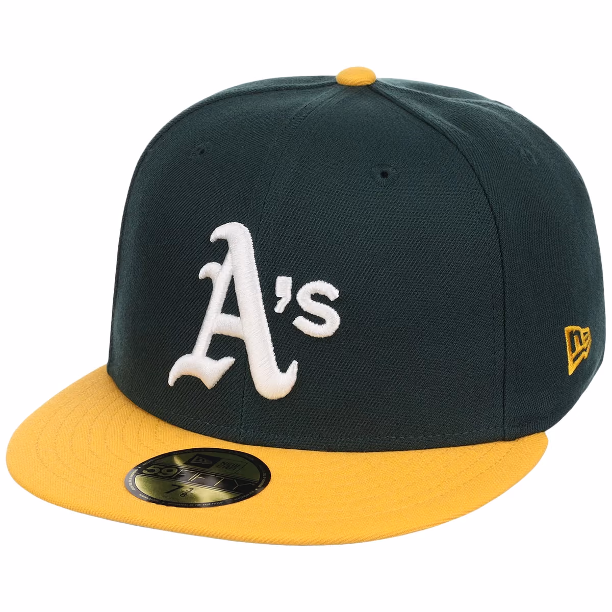 Oakland Athletics MLB Cooperstown Authentic Collection New Era 59FIFTY (Green/Yellow) detail view
