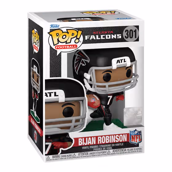 Funko POP! #301 Bijan Robinson Atlanta Falcons Vinyl NFL Figure view 1